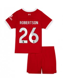 Billige Liverpool Andrew Robertson #26 Hjemmedraktsett Barn 2023-24 Kortermet (+ Korte bukser)
